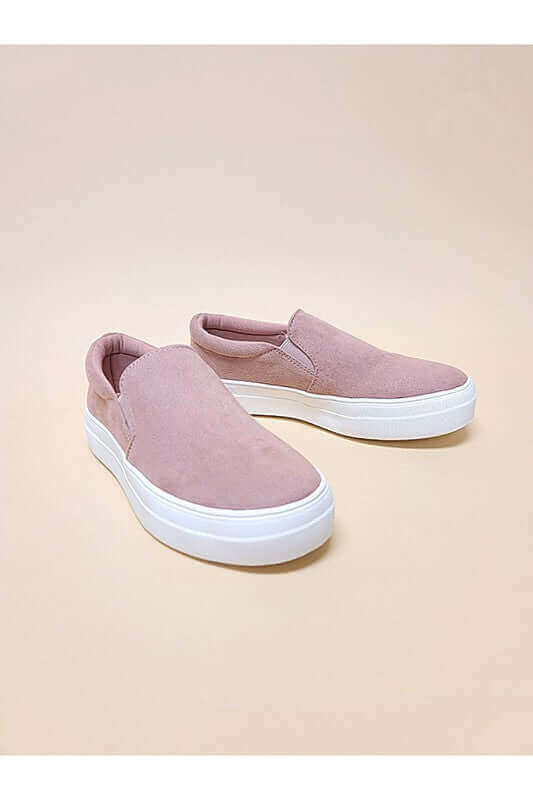 Dark Mauve Slip On Casual Sneakers - Chic & Comfy, Sneakers, $ 49.00, A Moment Of Now™