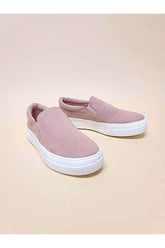 Dark Mauve Slip On Casual Sneakers - Chic & Comfy, Sneakers, $ 49.00, A Moment Of Now™