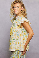 POL Tassel Tied Floral Flutter Sleeve Blouse, , $ 60.00, A Moment Of Now™