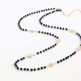 Serenity Black Gold Long Necklace - Elegant Accessory, Necklaces, $ 15.95, A Moment Of Now™