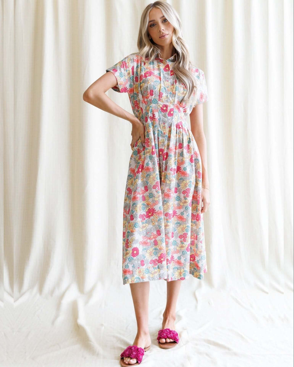 Pleated Shirtdress | Boutique In USA, Dresses, $ 86.00, A Moment Of Now™