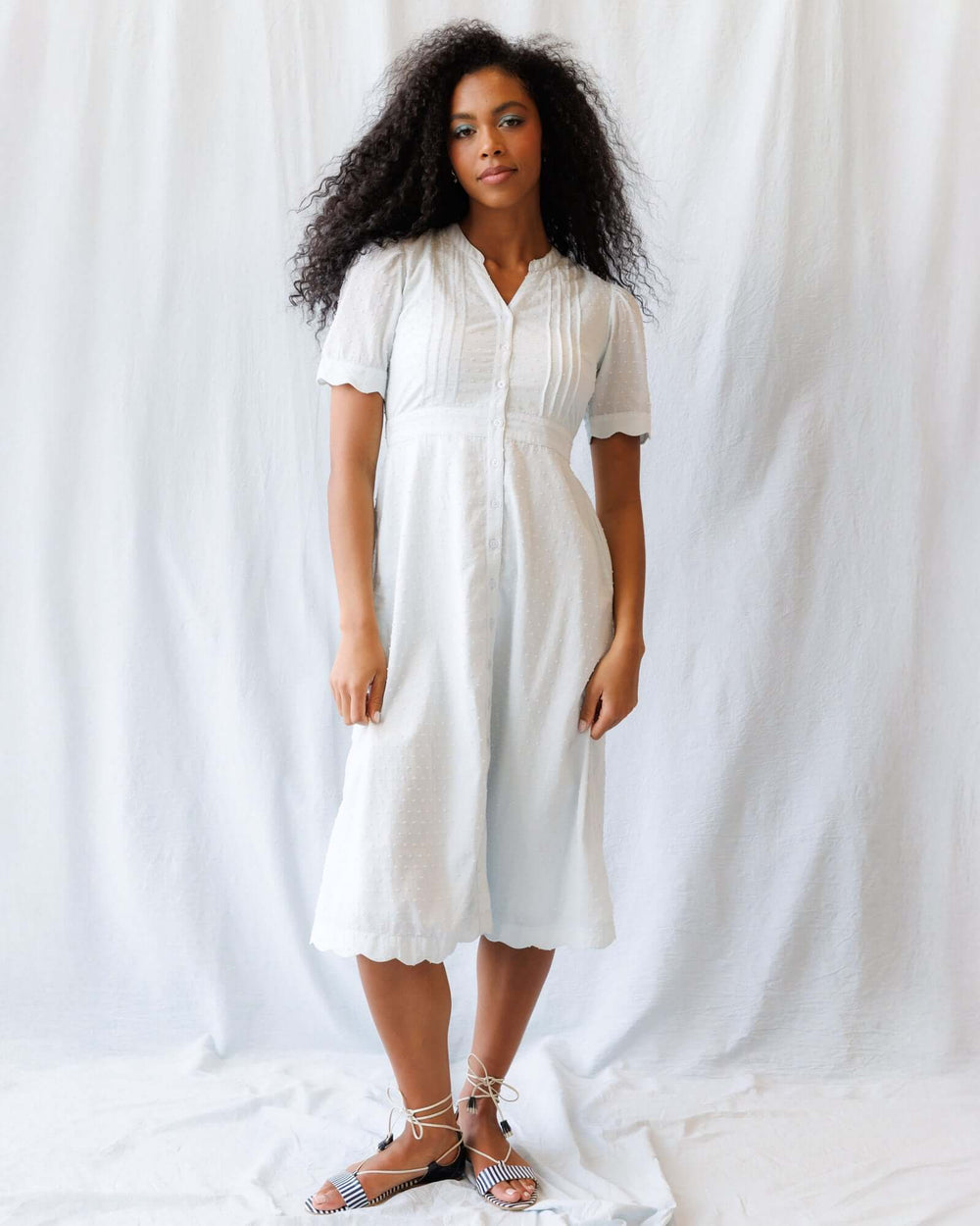 Swiss Dot Scallop Dress | Boutique In USA, Dresses, $ 82.00, A Moment Of Now™
