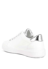 Claude Faux Leather Back Panel Sneakers - Trendy Comfort, Sneakers, $ 45.00, A Moment Of Now™