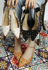 Hegron Stud Embellished Kitten Heels, Heels, $ 69.00, A Moment Of Now™