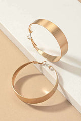 Satin surface wide hoop earrings, , $ 15.99, A Moment Of Now™
