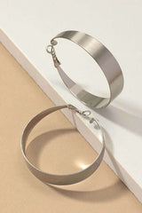 Satin surface wide hoop earrings, , $ 15.99, A Moment Of Now™