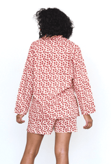 Organic Cotton Leopard Pajama Set in Blush + Berry | Boutique In USA, Pajamas, $ 120.00, A Moment Of Now™