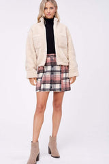 Cream Sherpa Jacket with Front Pockets - Stylish Comfort, Jackets, $ 99.00, A Moment Of Now™