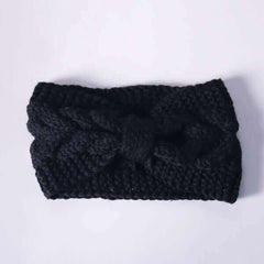 Winter Crochet Bow Twisted Head Band, Headbands, $ 15.00, A Moment Of Now™