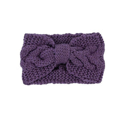 Winter Crochet Bow Twisted Head Band, Headbands, $ 15.00, A Moment Of Now™