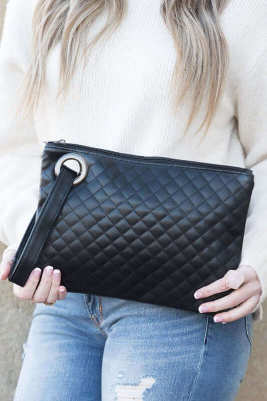 Classic Quilted Wristlet Clutch - Timeless Style, Clutches, $ 38.95, A Moment Of Now™