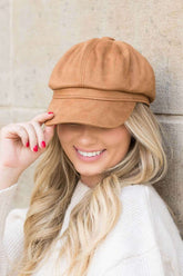 Beige / Black / Blush Suede Newsboy Cap | Trendy & Stylish, Caps, $ 35.95, A Moment Of Now™