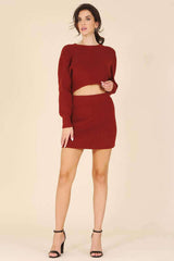 Ribbed knit crop top and skirt set, Clothing Set, $ 54.95, A Moment Of Now™