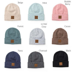 CC Heathered Boyfriend Beanie Hat | Cozy & Trendy, Beanies, $ 50.95, A Moment Of Now™