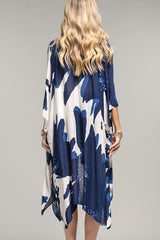 Ocean Bloom Kimono Wrap Navy | Boutique In USA, Clothing, $ 36.00, A Moment Of Now™