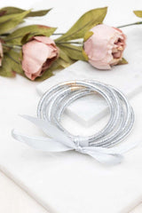 5 Piece Pack Glitter Jelly Bangle Bracelets Set, Bracelets, $ 21.95, A Moment Of Now™
