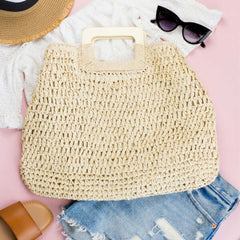 Stylish Oversized Straw Tote - Perfect for Any Occasion, Totes, $ 42.00, A Moment Of Now™