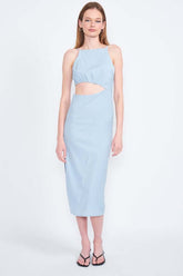 Waist Cutout Spaghetti Strap Midi Dress, Dresses, $ 87.95, A Moment Of Now™