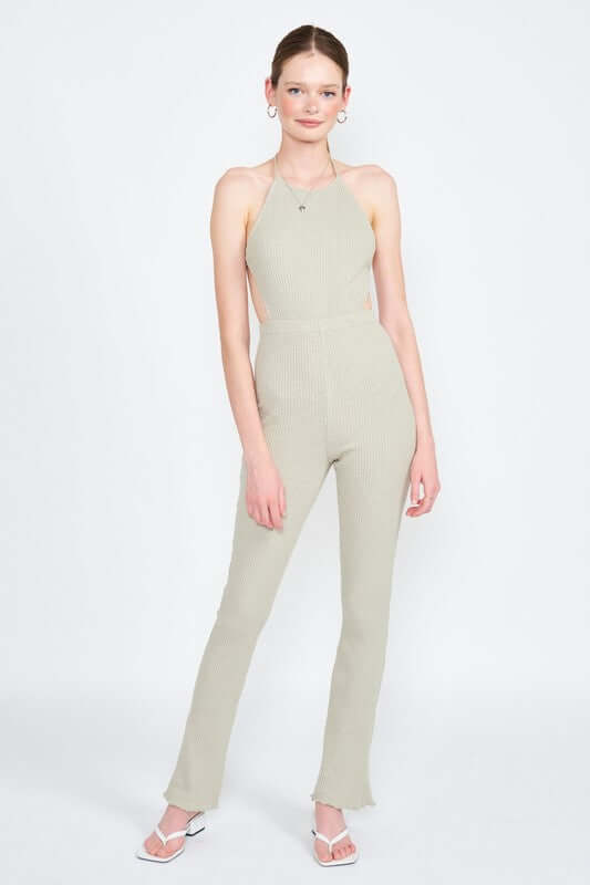 Halter Neck Jumpsuit with Open Back, Jumpsuits & Rompers, $ 92.95, A Moment Of Now™