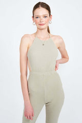 Halter Neck Jumpsuit with Open Back, Jumpsuits & Rompers, $ 92.95, A Moment Of Now™