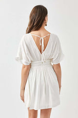 Smocked Waist with Tassel Strap Mini Dress, Dresses, $ 70.95, A Moment Of Now™
