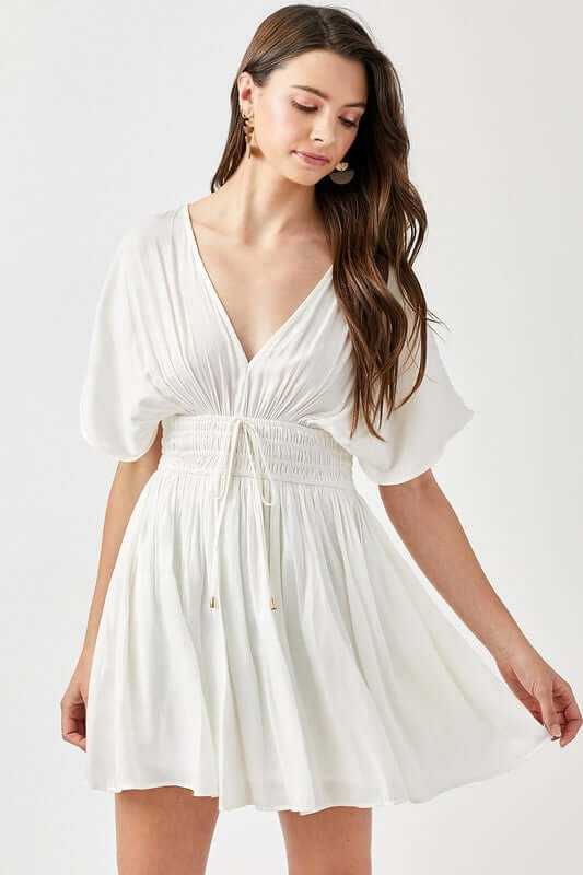 Smocked Waist with Tassel Strap Mini Dress, Dresses, $ 70.95, A Moment Of Now™