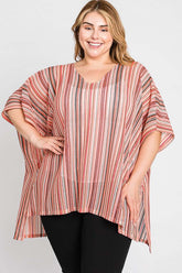 Colorful Oversized Strip Poncho for Adventurous Women, Ponchos, $ 66.95, A Moment Of Now™