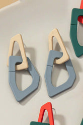 Organic shape chunky link drop earrings, Earrings, $ 15.95, A Moment Of Now™