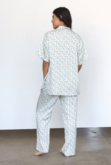 Leopard Pajama Modal Set in Cream + Sage | Boutique In USA, Pajamas, $ 138.00, A Moment Of Now™