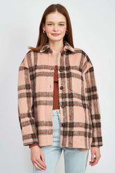 OVERSIZED PLAID JACKET WITH FRINGE, Shackets, $ 75.00, A Moment Of Now™