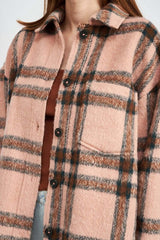 OVERSIZED PLAID JACKET WITH FRINGE, Shackets, $ 75.00, A Moment Of Now™