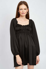 BABY DOLL MINI DRESS WITH RUFFLE DETAIL, Dresses, $ 68.00, A Moment Of Now™