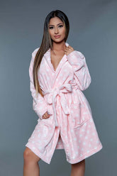 Kaylee Polka Dot Front Tie Belt Robe - Cozy Comfort, Robes, $ 47.00, A Moment Of Now™