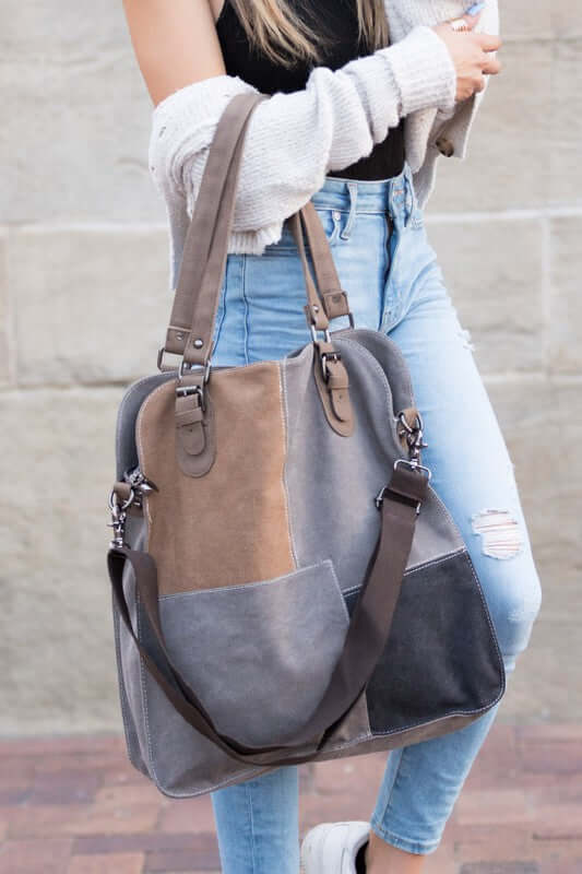 Urban Colorblock Messenger Bag - Chic & Functional, Handbags, $ 75.95, A Moment Of Now™