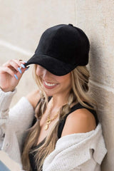Black/Cream/Taupe Velour Ball Cap - Shop Now!, Caps, $ 38.95, A Moment Of Now™