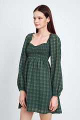 LONG SLEEVE SMOCKED BABU DOLL DRESS, Dresses, $ 101.95, A Moment Of Now™