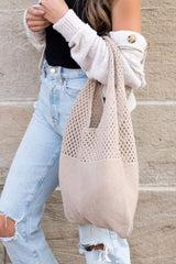 Neutral Colors Soft Knit Woven Hobo Shoulder Bag, Shoulder Bags, $ 42.95, A Moment Of Now™
