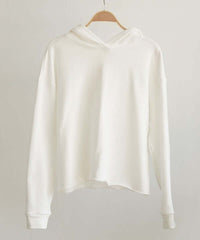 Garment Dye Cotton Hoodie in Black / White, Hoodies, $ 117.95, A Moment Of Now™