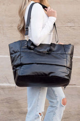 Metallic Puffer Large Tote Bag for Weekend Getaways, Weekenders, $ 64.95, A Moment Of Now™