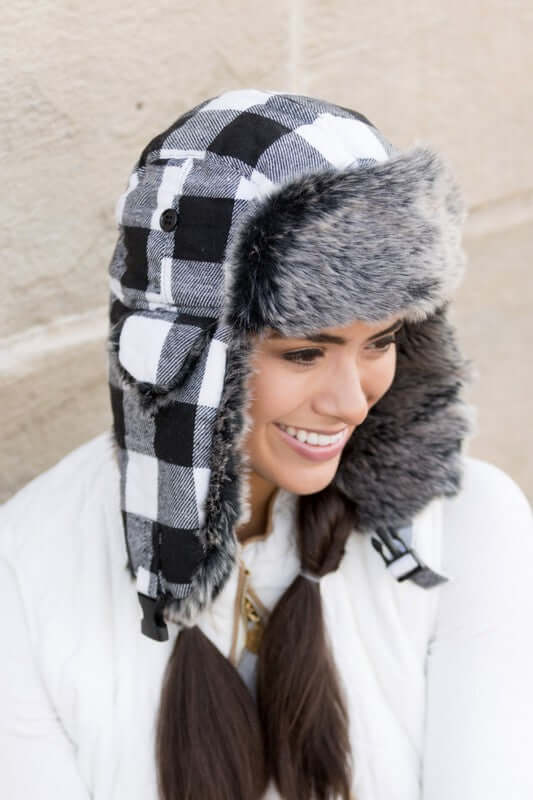Buffalo Plaid Winter Ear Flap Trapper Hat, Trapper Hats, $ 36.95, A Moment Of Now™