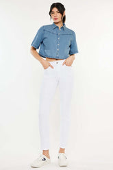 White High Rise Ankle Skinny Jeans - Fashion Forward, Jeans, $ 77.95, A Moment Of Now™