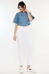 White High Rise Ankle Skinny Jeans - Fashion Forward, Jeans, $ 77.95, A Moment Of Now™