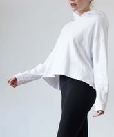 Garment Dye Cotton Hoodie in Black / White, Hoodies, $ 117.95, A Moment Of Now™