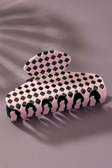 Checker Pattern Hair Claw Clip - Stylish & Functional, , $ 15.00, A Moment Of Now™