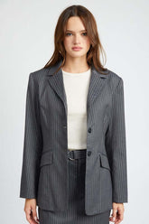 Stylish Pin Striped Blazer Jacket for Women, Blazers, $ 85.00, A Moment Of Now™