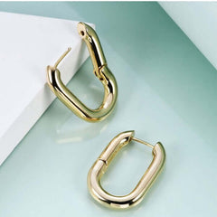 Tata Gold Plated Hoop Earrings - Elevate Your Style, Earrings, $ 50.95, A Moment Of Now™