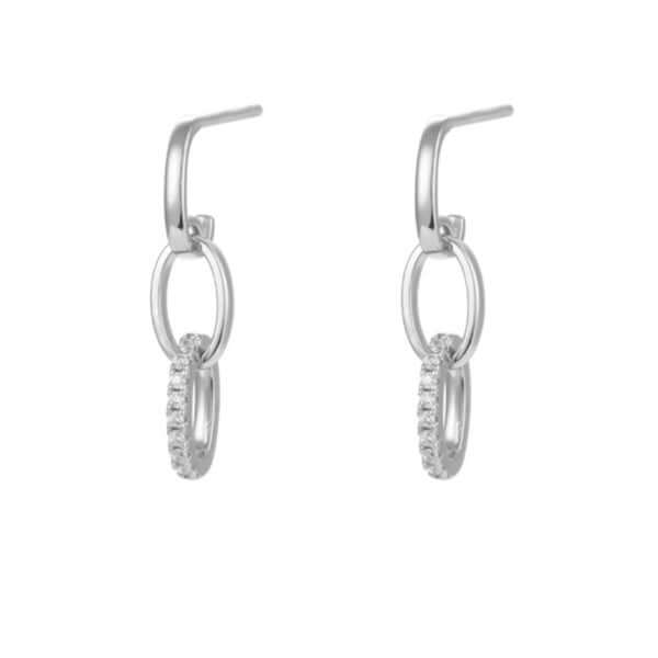 Eva 925 Sterling Silver Ova Hoop Earrings - Dazzle & Shine, Earrings, $ 42.95, A Moment Of Now™