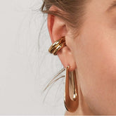 Tommy Gold Plated Ear Cuffs - Chic Fashion Jewelry, Earrings, $ 46.95, A Moment Of Now™