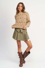 Open Knit Sweater with Slits - Stylish & Comfy, Sweaters, $ 69.95, A Moment Of Now™