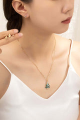 Christmas Tree Necklace & Stud Set | Holiday Jewelry, jewelry Sets, $ 15.00, A Moment Of Now™